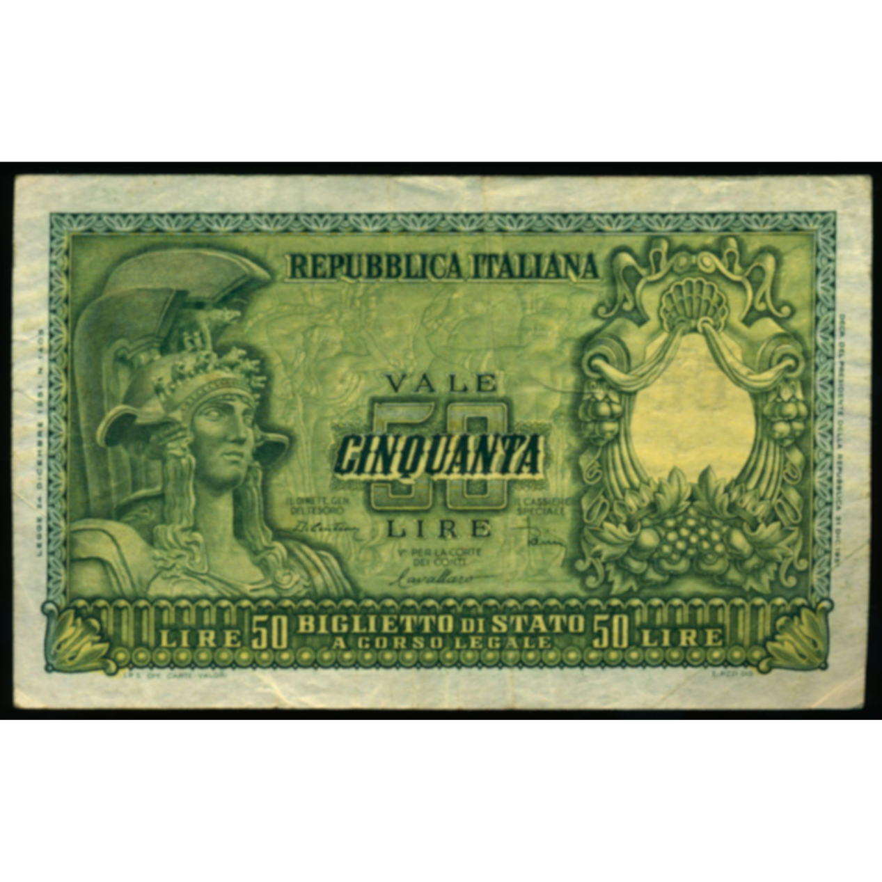 ITALY P.91 1951 50 Lire NEF