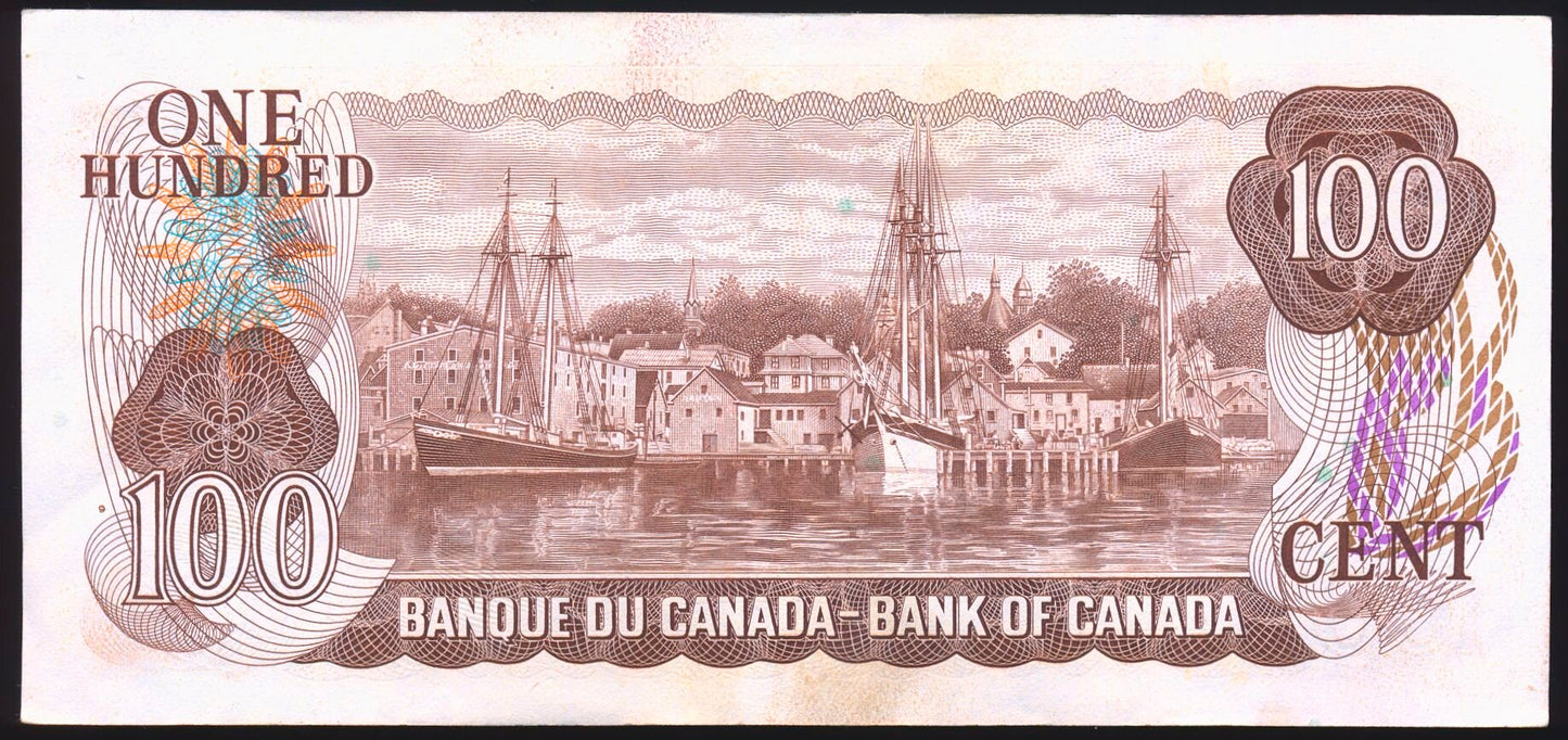 CANADA P.91a BC-52a $100 1975 Lawson Bouey EF 40 EPQ