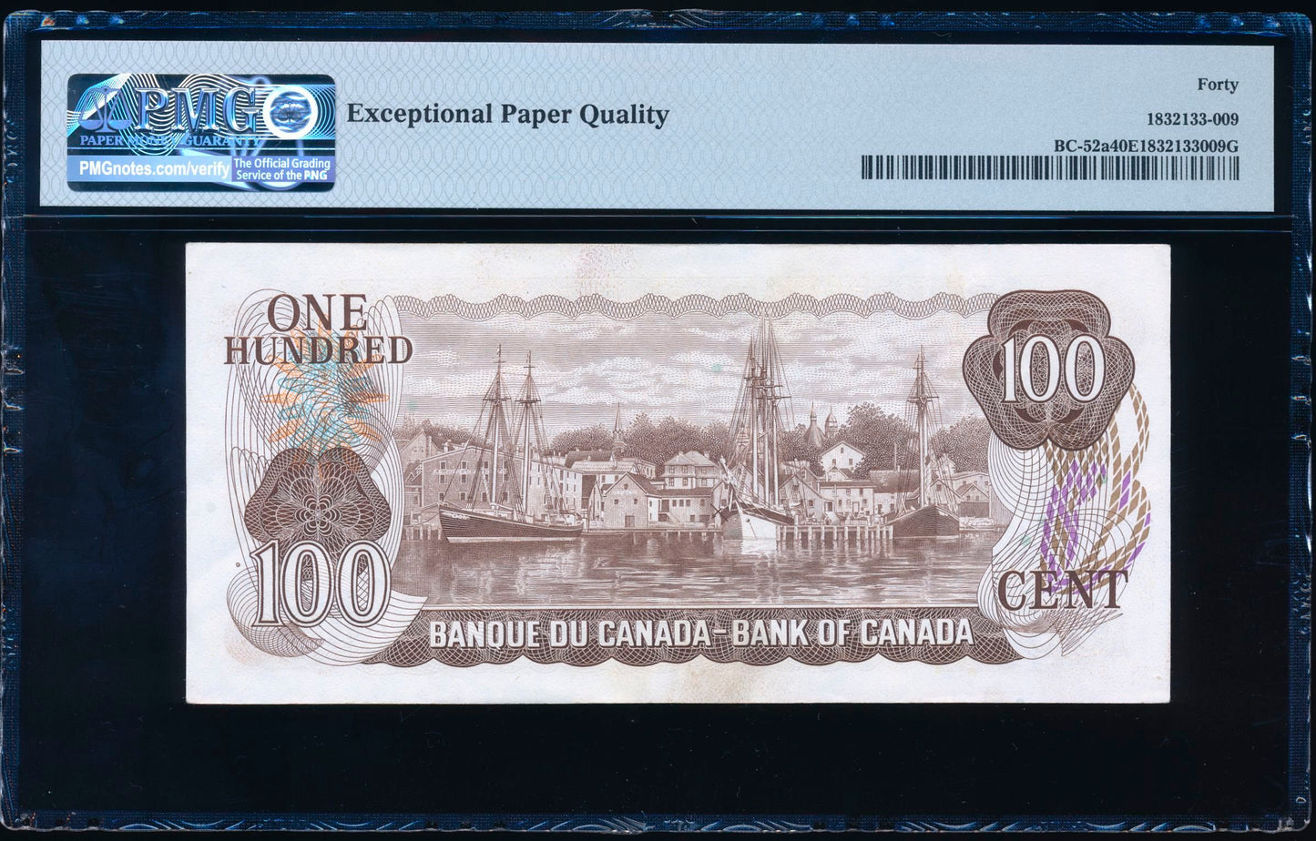 CANADA P.91a BC-52a $100 1975 Lawson Bouey EF 40 EPQ