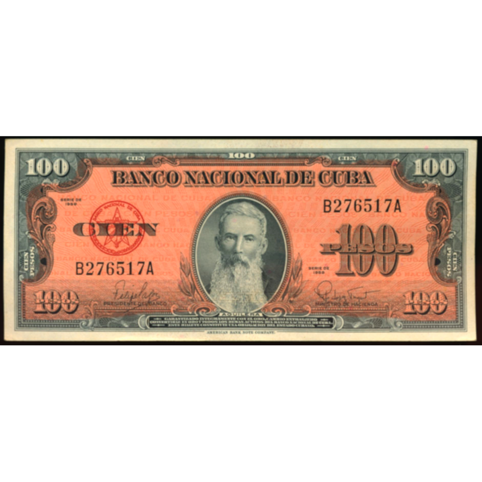 CUBA P.93a 1959 100 pesos UNC