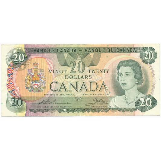 CANADA P.93c $20 1979 Thiessen, Crow EF