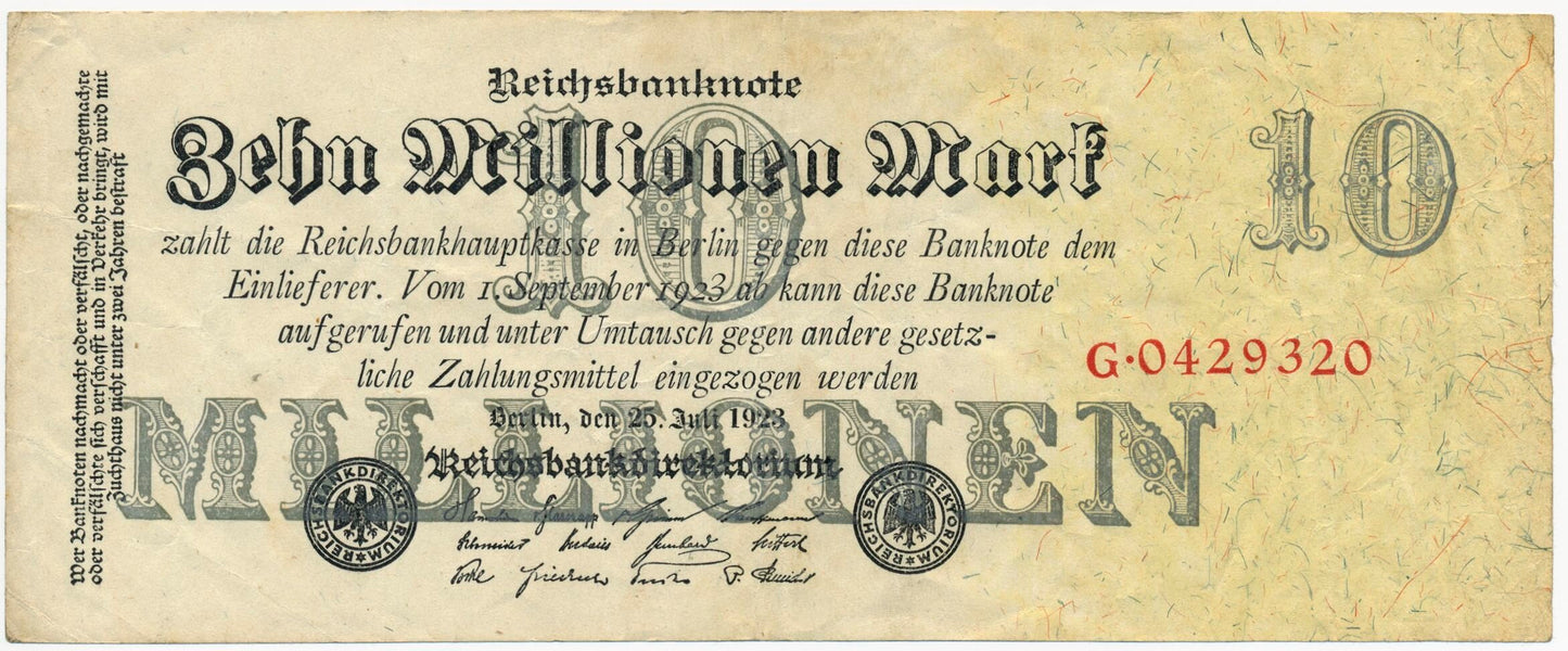 GERMANY P.96 1923 10,000,000 Mark GVF