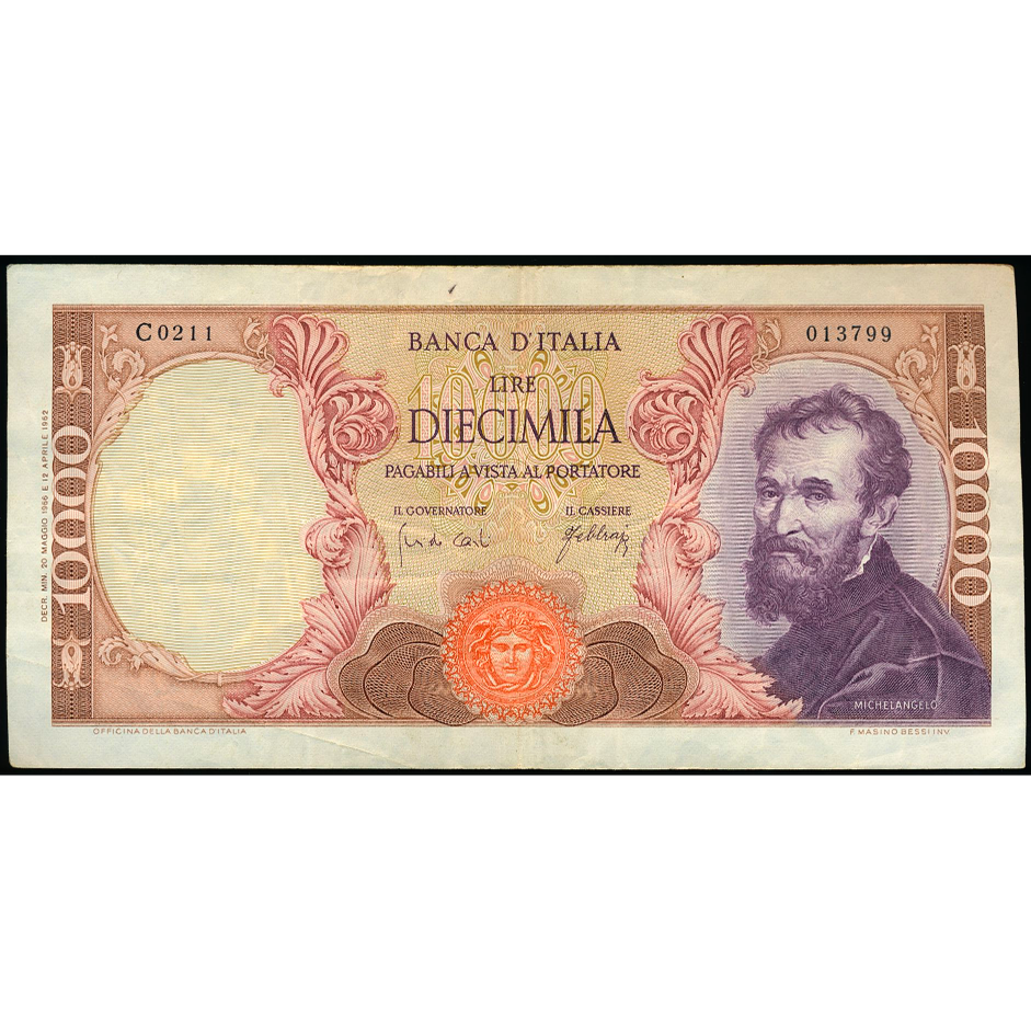ITALY P.97b 1964 10,000 Lire NEF