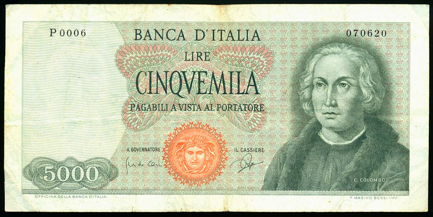 ITALY P.98a 1964 1000 Lire AVF