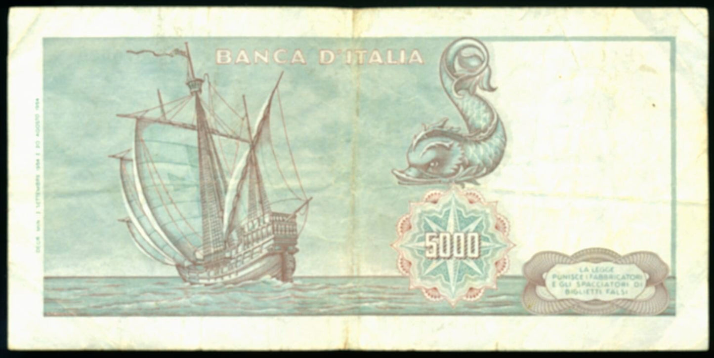 ITALY P.98a 1964 1000 Lire AVF