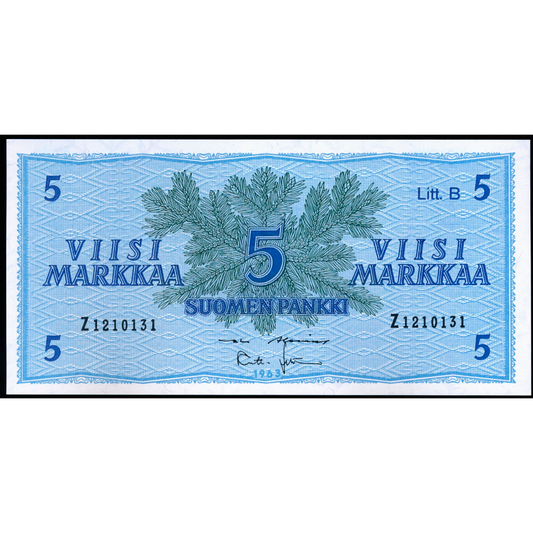 FINLAND P.99a 1963 5 Markkaa UNC Z