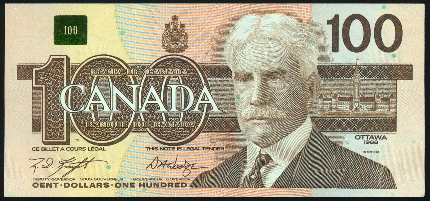 CANADA P.99d BC-60d $100 1988 Knight, Dodge GEM UNC 66EPQ