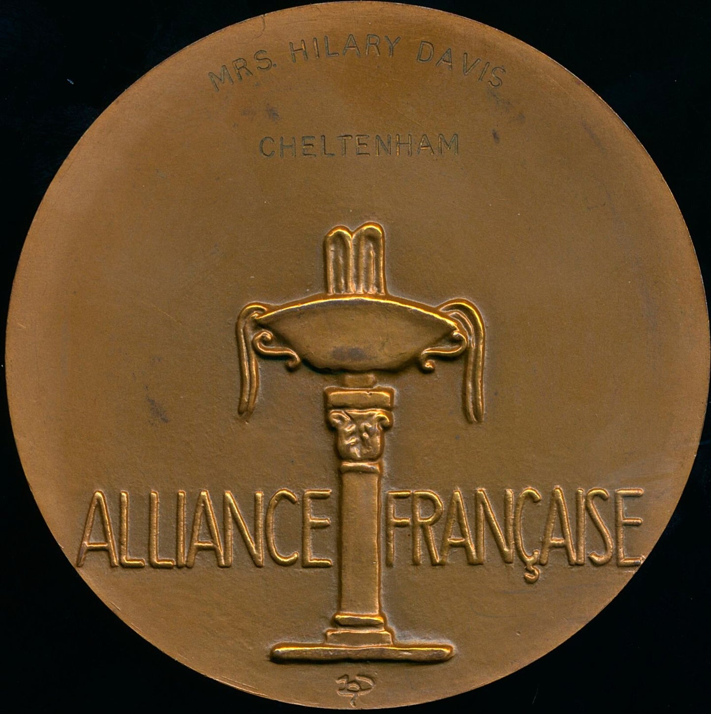 1945 (c) FRANCE Alliance Francaise 68mm bronze medal by Henri Dropsy