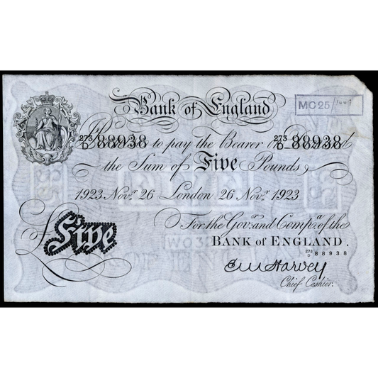 P.312a B209a 1923 Bank of England Harvey £5 GVF 273D