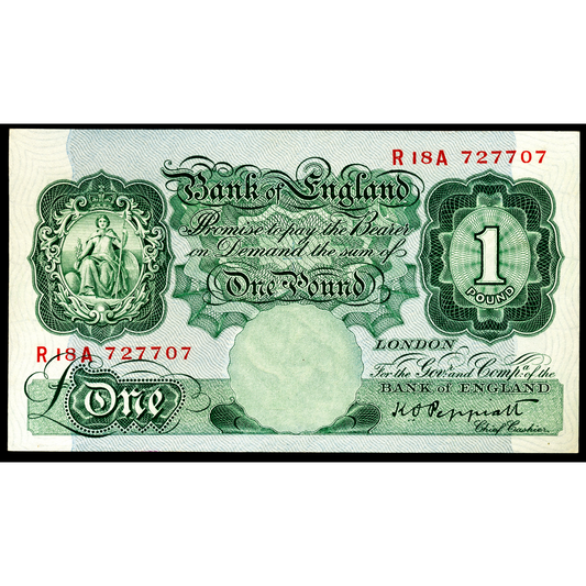 P.363d B258 1948 Bank of England Peppiatt £1 EF First series R18A