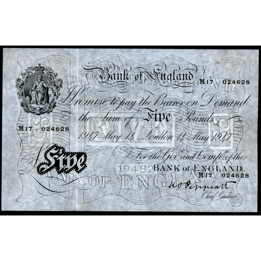 ENGLAND P.343 B264 1947 1947 Peppiatt £5 GEF M17