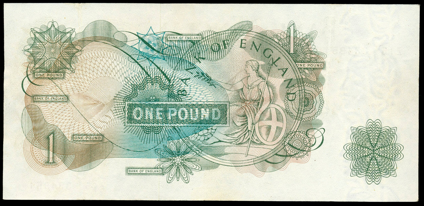 ENGLAND P.374a B281 1960-1961 O'Brien £1 EF Last series Z15