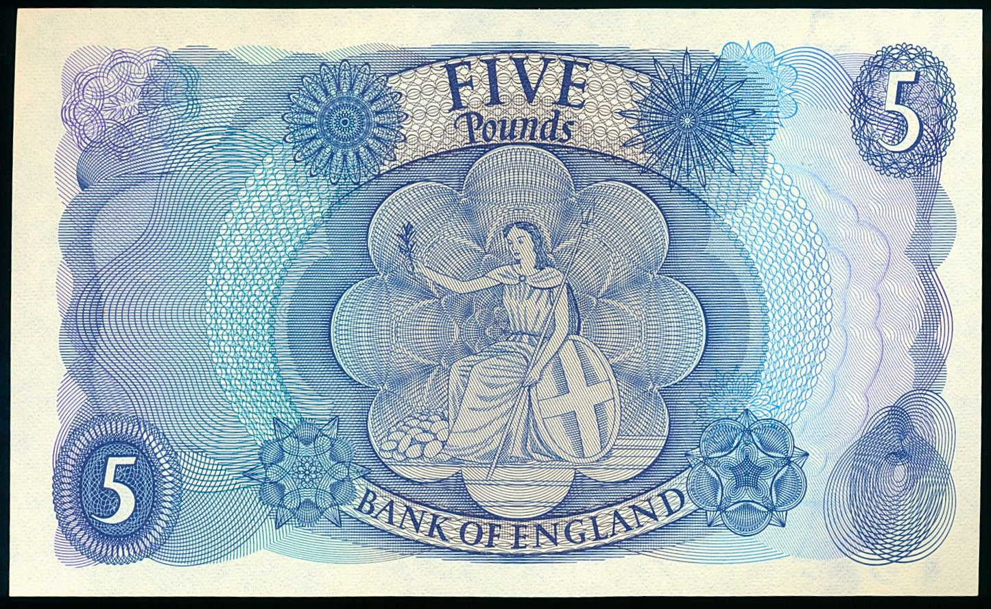 ENGLAND P.375b B312 1966-1970 Fforde £5 UNC Last series Z64