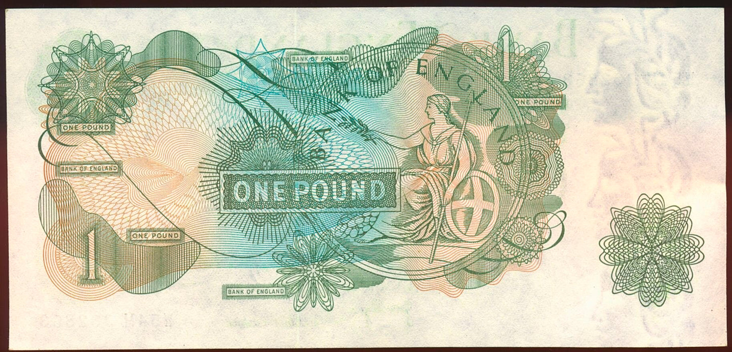 ENGLAND P.374g B321 1970-1977 Page £1 UNC Replacement W54M