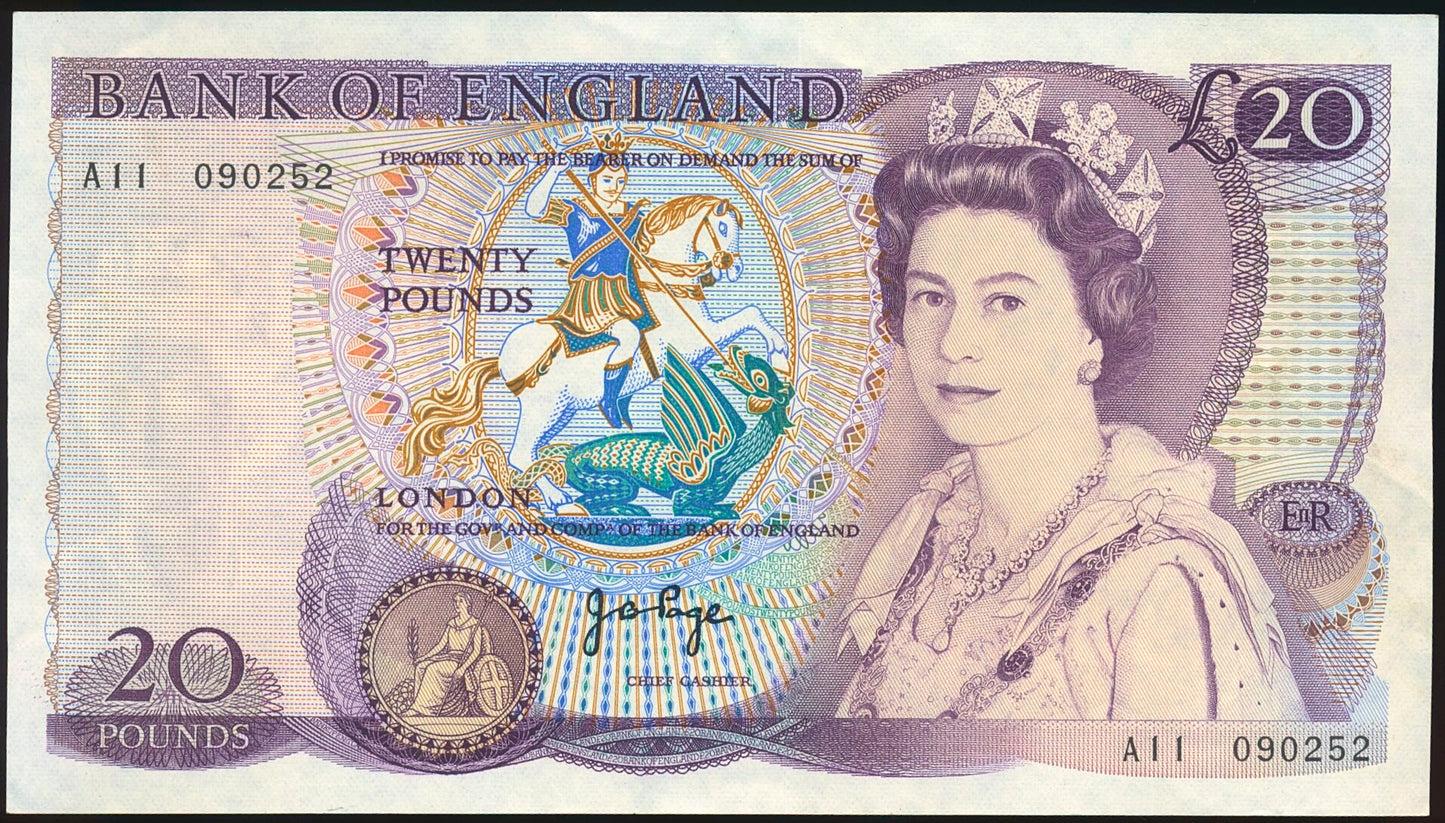 ENGLAND P.380b B328 1970-1980 Page £20  First series A11 AUNC 53 EPQ