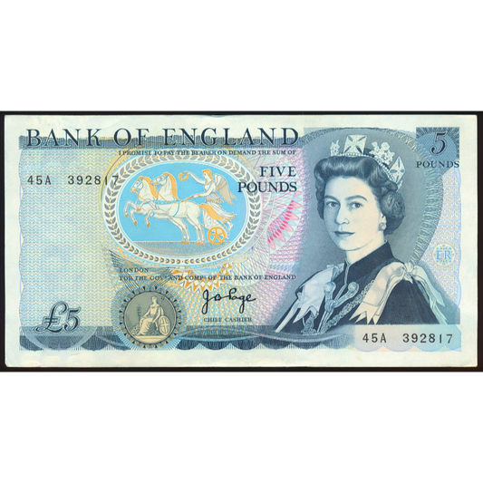 P.378b B334 1973-1980 Bank of England Page £5 GEF First series 45A