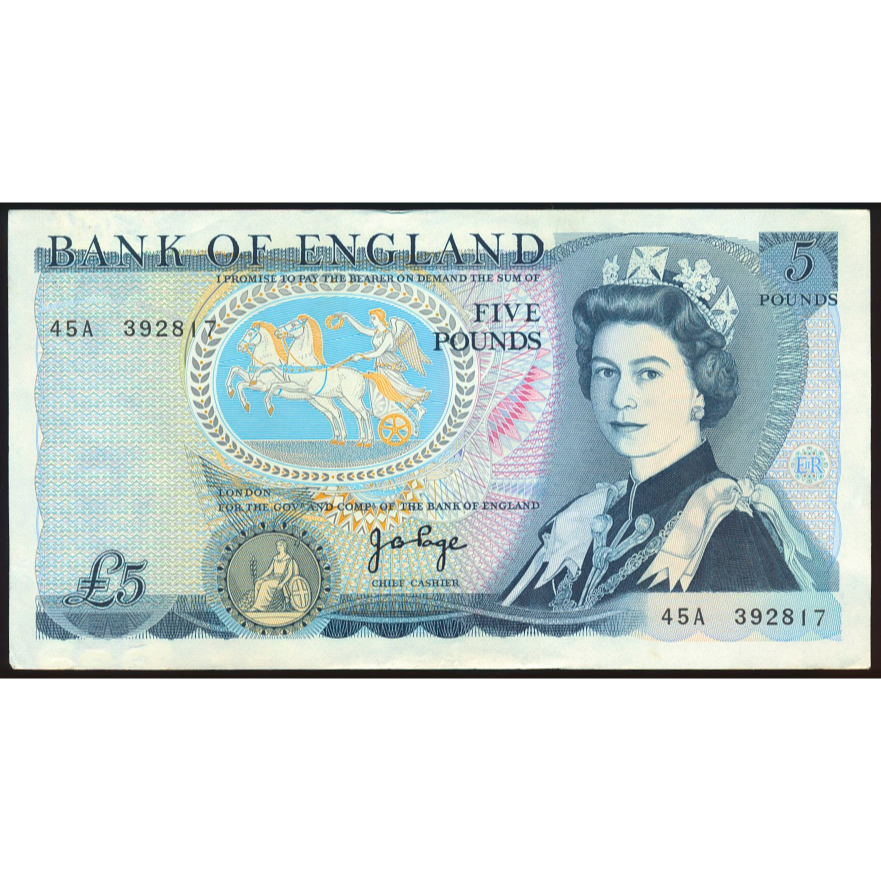 ENGLAND P.378b B334 1973-1980 Page £5 GEF First series 45A