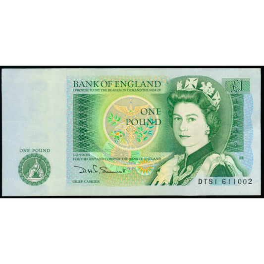 P.377b B341 1981-1984 Bank of England Somerset £1 UNC DT81