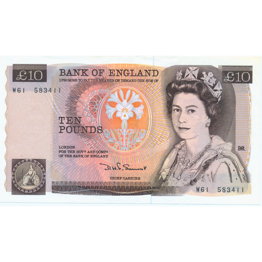 P.379b B346 1980-1984 Bank of England Somerset £10 AUNC W61