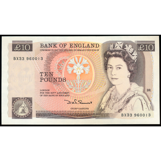 P.379c B348 1984-1986 Bank of England Somerset £10 UNC BX33