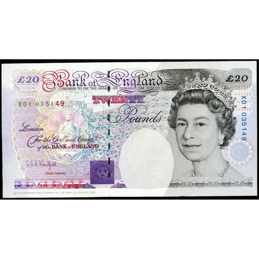 P.387a B374 1991-1993 Bank of England Kentfield First run £20 EF X01