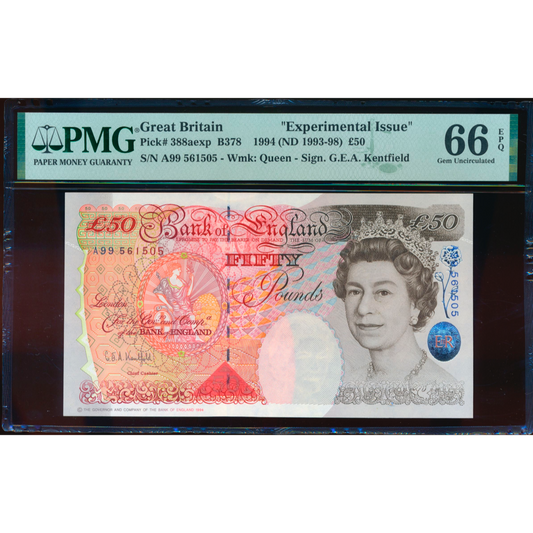 B385 BE260a Bank of England Lowther First run £50 J01 001106 66EPQ GEM UNC