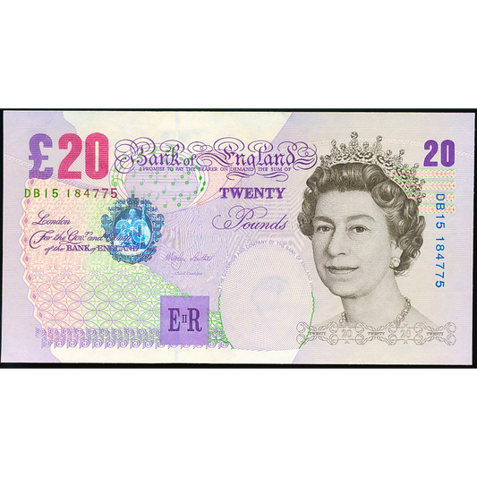 P.390a B386 1999-2003 Bank of England Lowther £20 GEF DB15