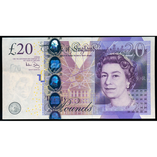 P.392a B405 2006-2011 Bank of England Bailey £20 UNC ED73