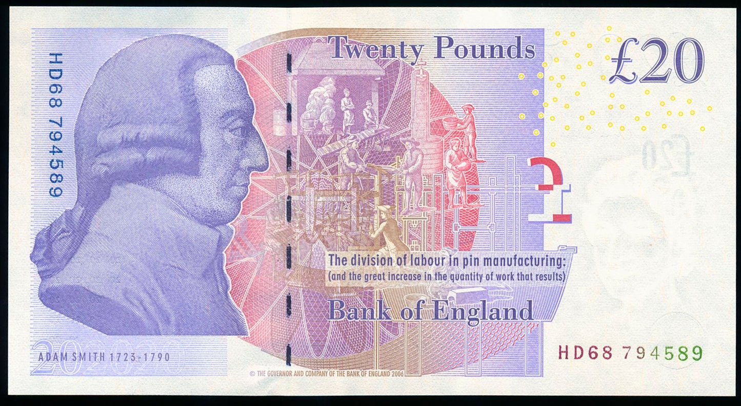 ENGLAND P.392b B409 2012 Salmon £20 AUNC HD68
