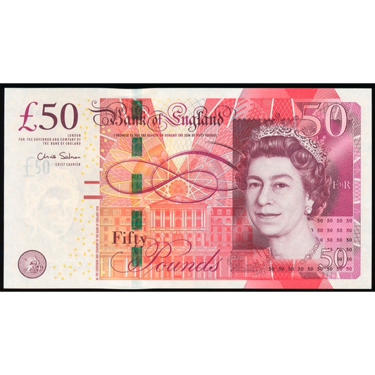 P.393a B410 2011-2015 Bank of England Salmon £50 UNC AC38