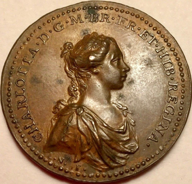 1761 Coronation copper medal E696 BHM 66 VF