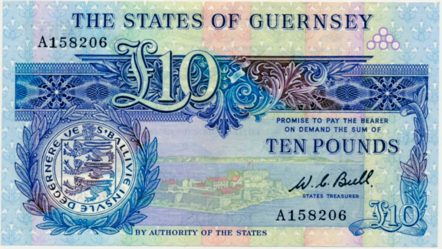 GUERNSEY P.50a GU52a 1980-1990 £10 GEM UNC 65 EPQ