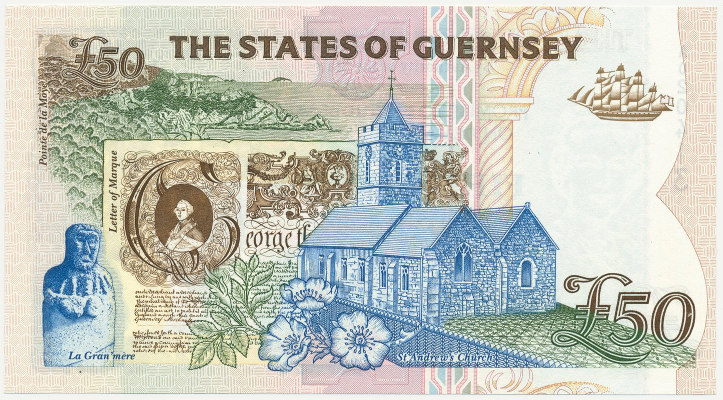 GUERNSEY P.59 GU71a 1994 £50 GEM UNC 66 EPQ