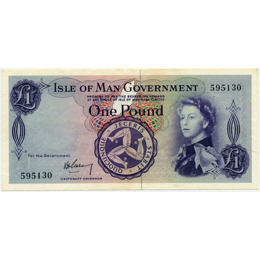 IM31a Isle of Man Government 1961-1972 £1 GVF