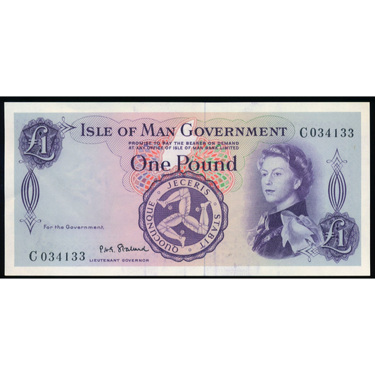 IM31b Isle of Man Government 1961-1972 £1 UNC C