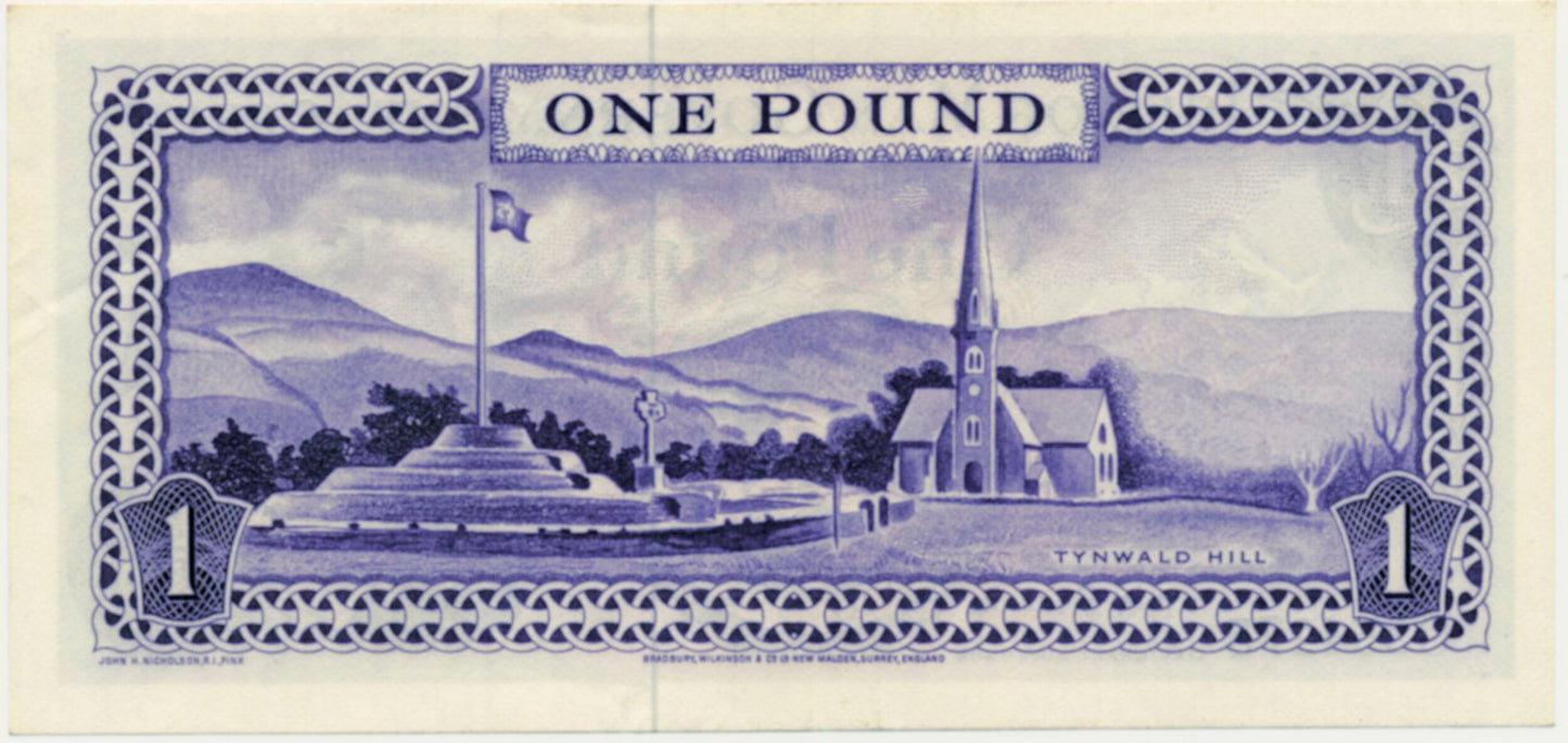 ISLE OF MAN P.25b IM31b 1961-1972 £1 AUNC C