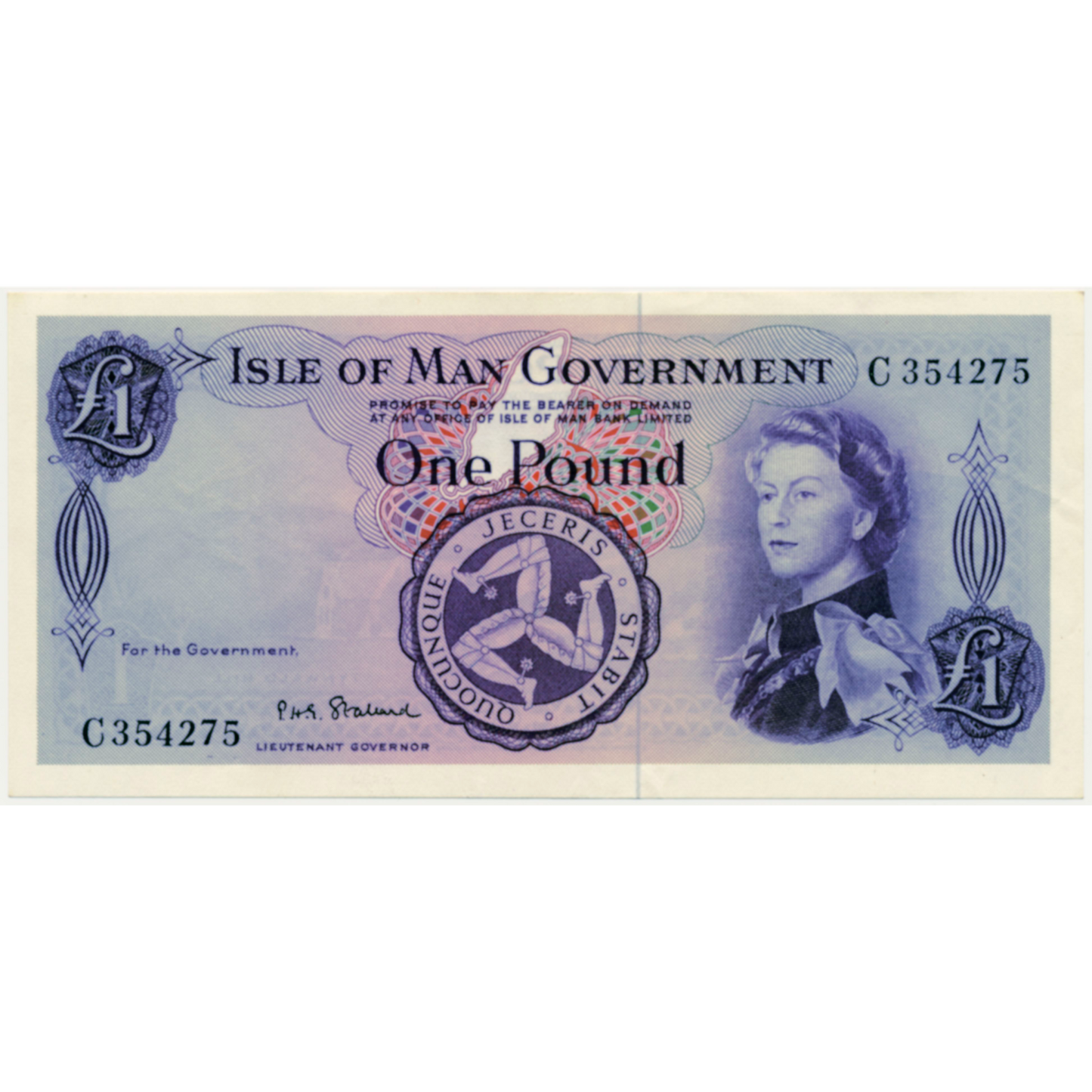 ISLE OF MAN P.25b IM31b 1961-1972 £1 AUNC C