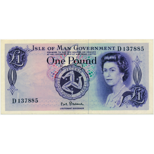 IM32a Isle of Man Government 1972-1979 £1 EF D