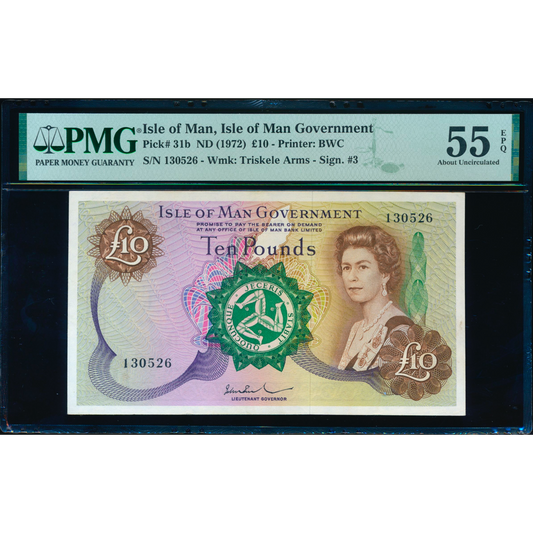 ISLE OF MAN P.31b IM51b 1972-1979 £10 55EPQ AUNC