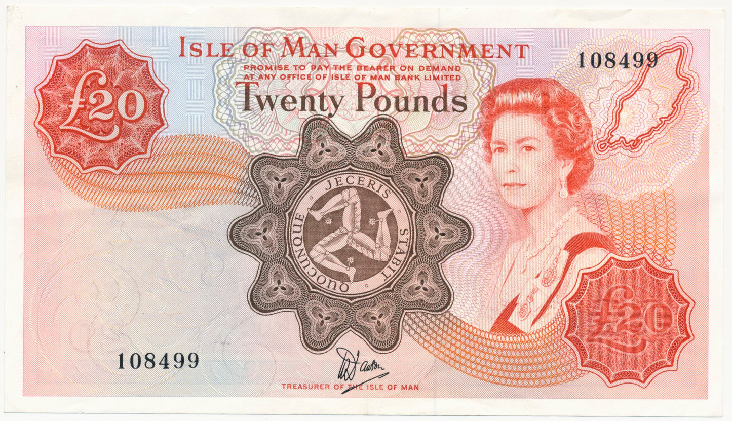 ISLE OF MAN P.37a IM62 1979-1991 £20 CHOICE EF45  EPQ