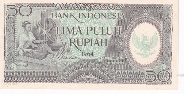 INDONESIA P.96 1964 50 Rupiah UNC