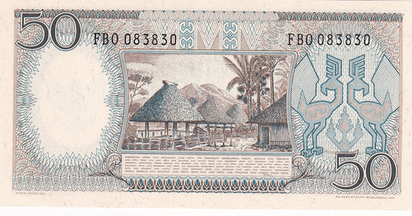 INDONESIA P.96 1964 50 Rupiah UNC