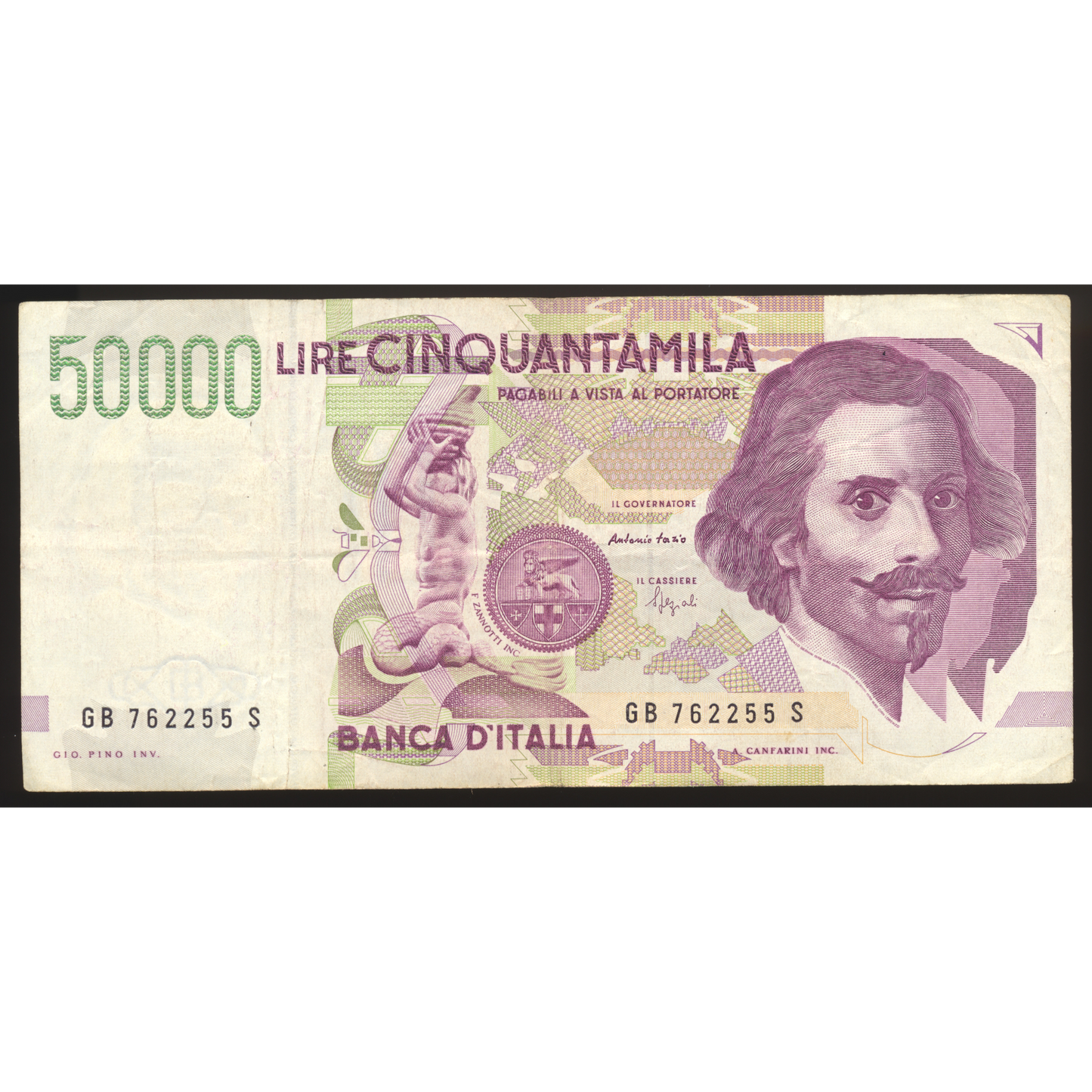 ITALY P.116 1992 50,000 Lire VF