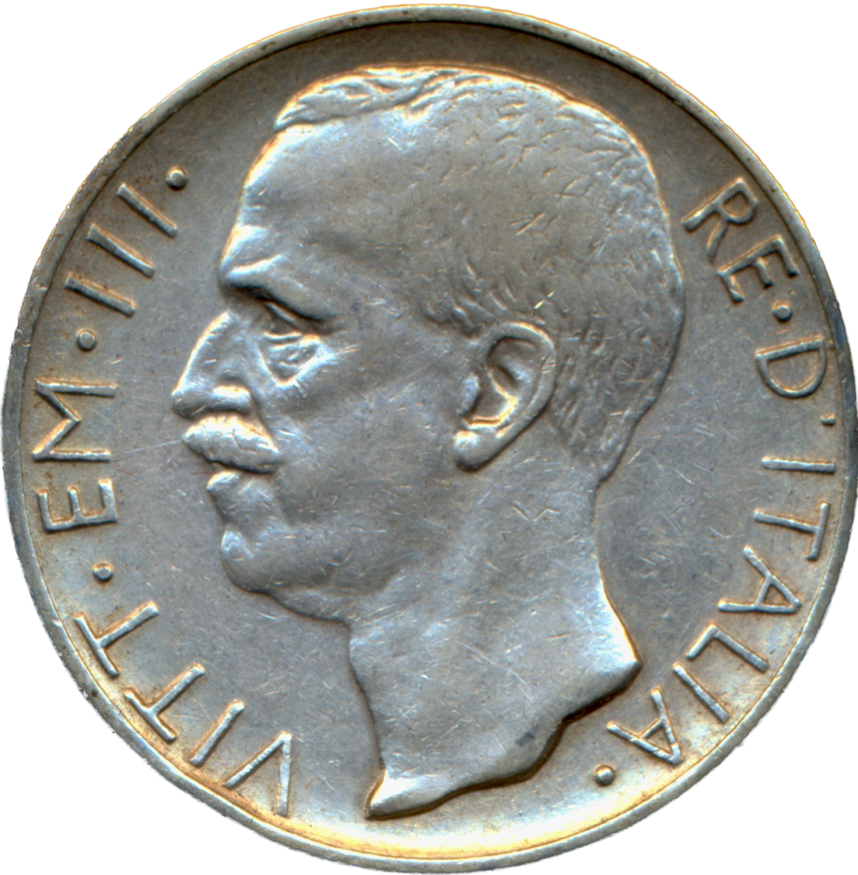 Italy KM68.1 1927 Silver 10 lire GVF