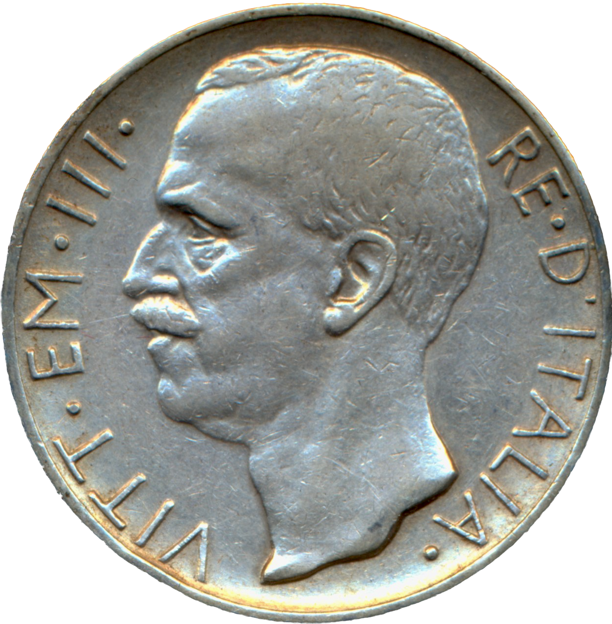 Italy KM68.1 1927 Silver 10 lire GVF