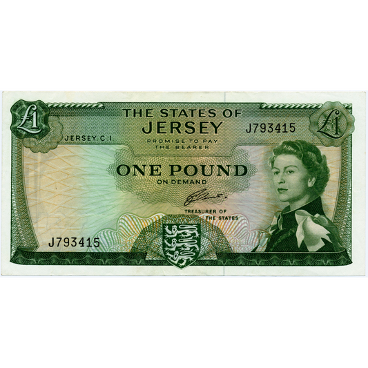 JE11b The States of Jersey 1963-1976 £1 EF J
