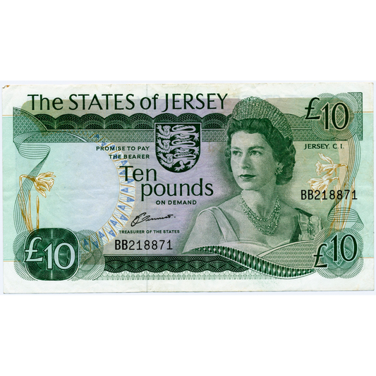 JE32a The States of Jersey 1976-1983 £10 EF BB