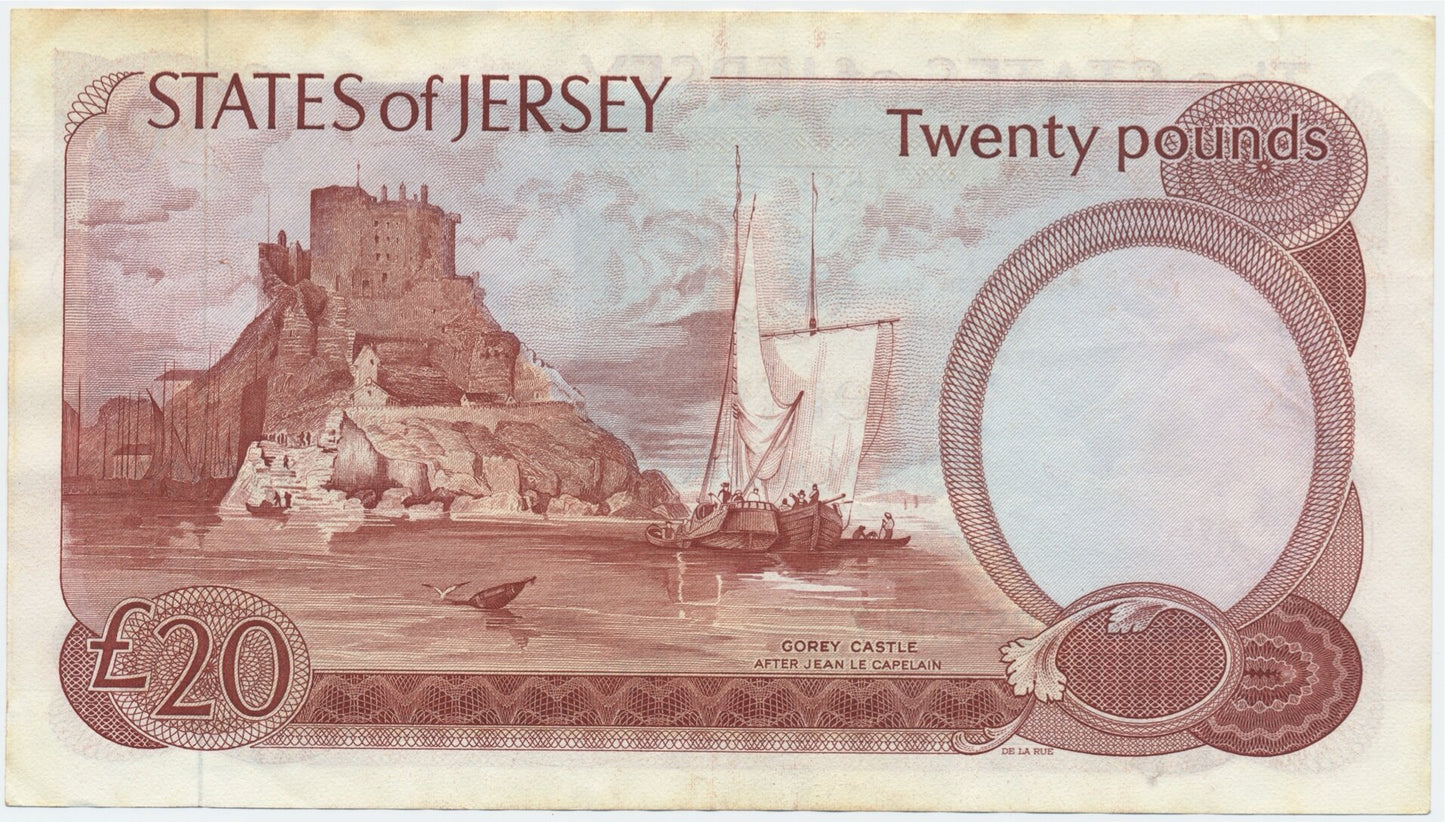 JERSEY P.14a JE41a 1983-1989 £20 GVF AB
