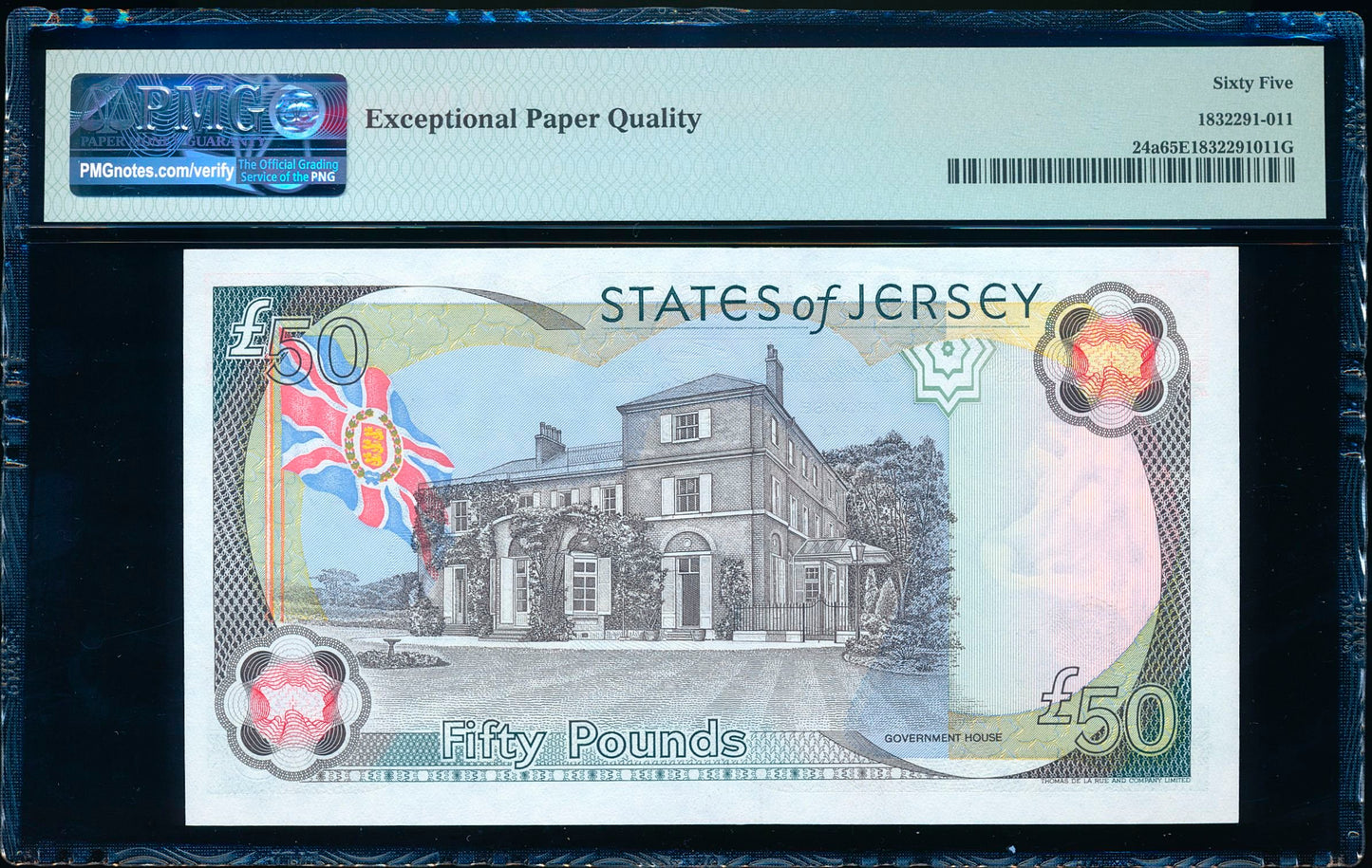 JERSEY P.24a JE52a Baird 1993-2010 £50 AC200114 GEM UNC 65 EPQ