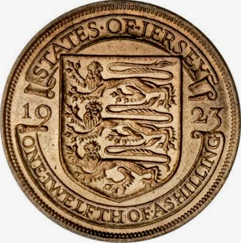 Jersey KM16 1923 1/12 shilling UNC